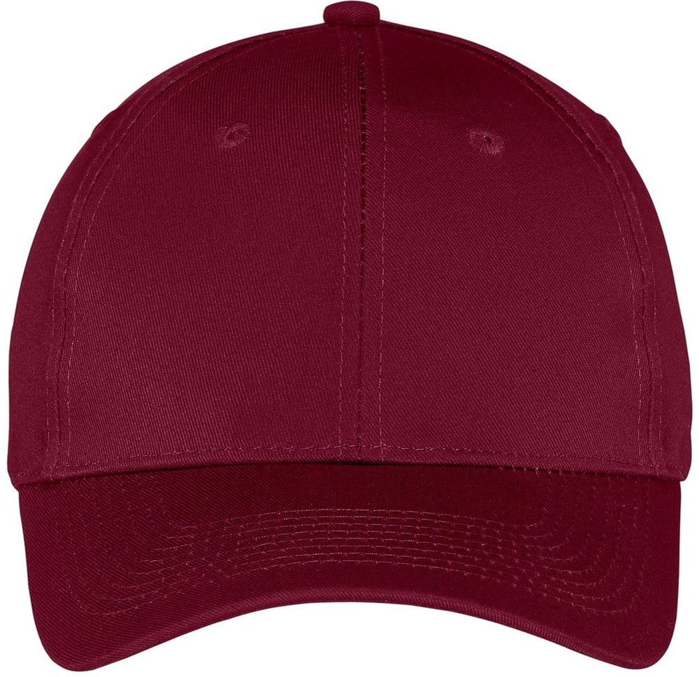 Port & Company Six-Panel Twill Cap-Regular-Port & Company-Maroon-OSFA-Thread Logic 