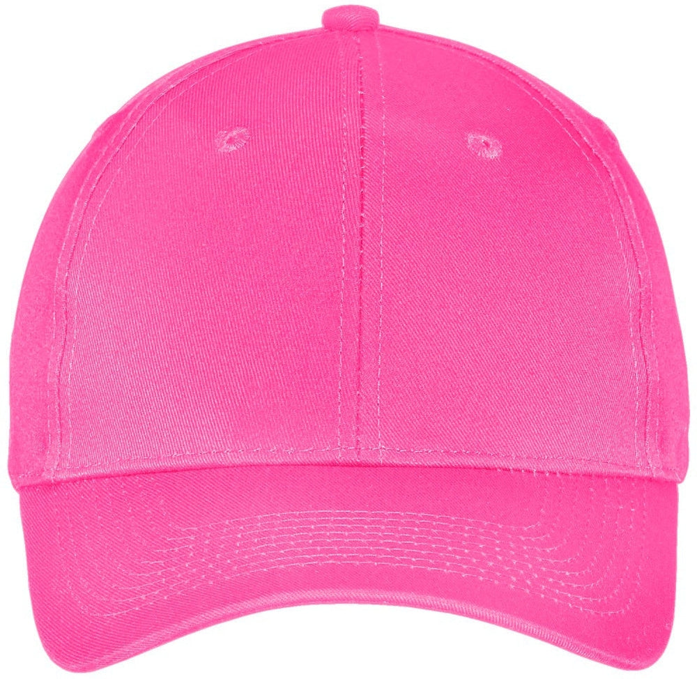 Port & Company Six-Panel Twill Cap-Regular-Port & Company-Neon Pink-OSFA-Thread Logic 