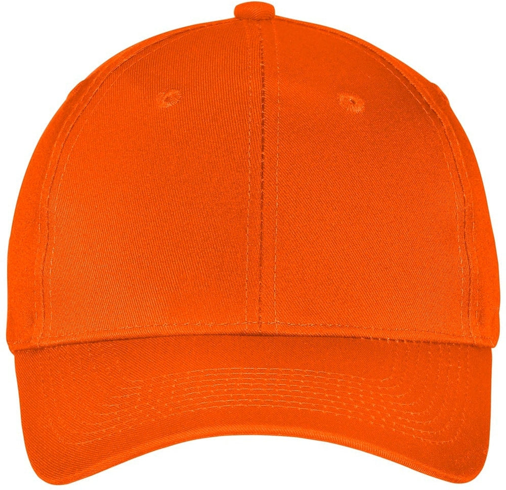 Port & Company Six-Panel Twill Cap-Regular-Port & Company-Orange-OSFA-Thread Logic 