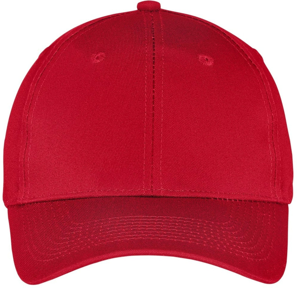 Port & Company Six-Panel Twill Cap-Regular-Port & Company-Red-OSFA-Thread Logic 