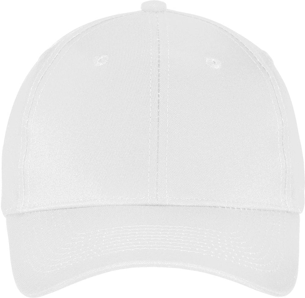 Port & Company Six-Panel Twill Cap-Regular-Port & Company-White-OSFA-Thread Logic 
