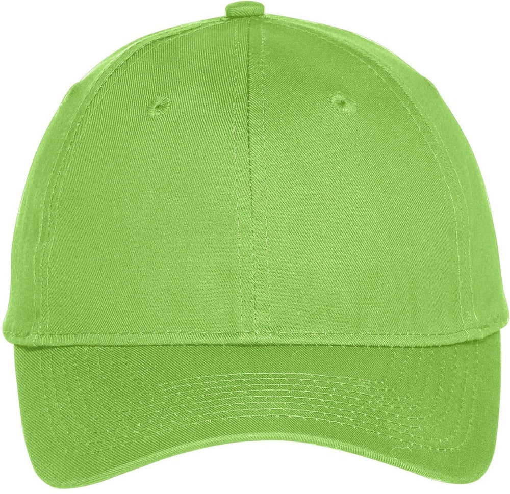 Port & Company Six-Panel Unstructured Twill Cap-Regular-Port & Company-Lime-OSFA-Thread Logic 