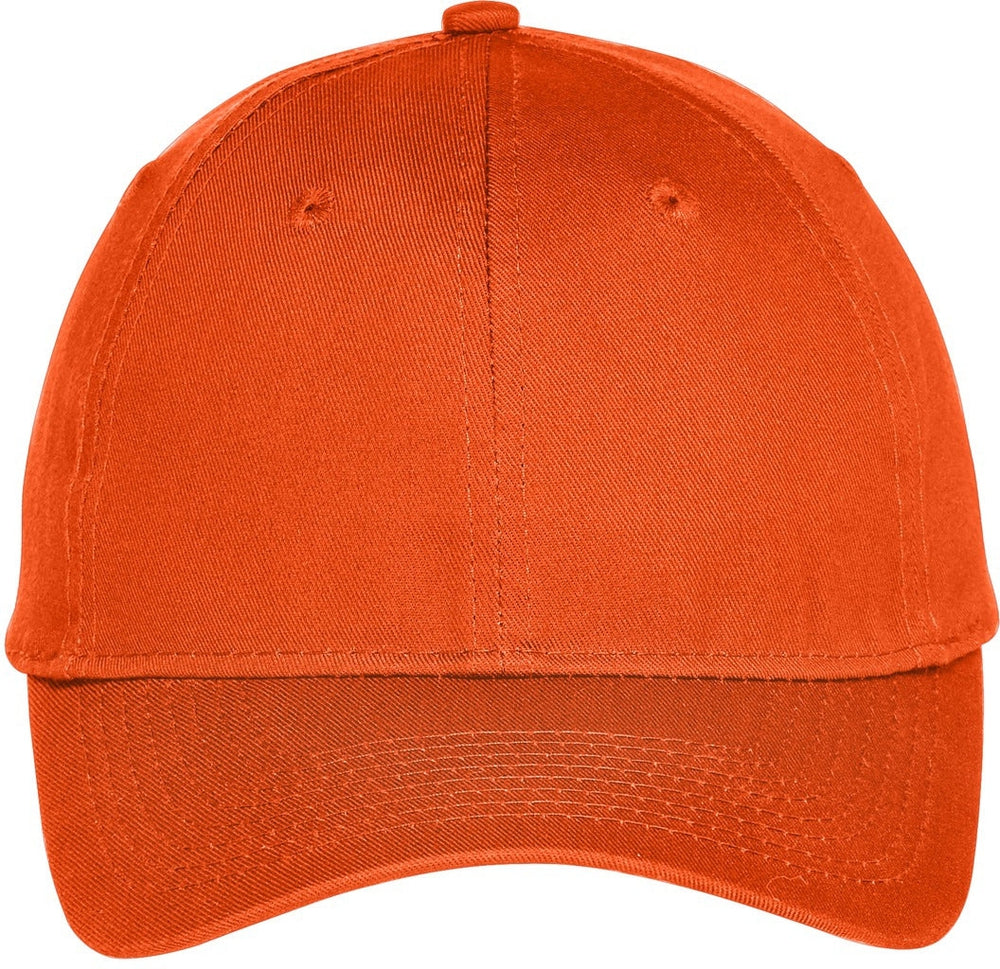 Port & Company Six-Panel Unstructured Twill Cap-Regular-Port & Company-Orange-OSFA-Thread Logic 