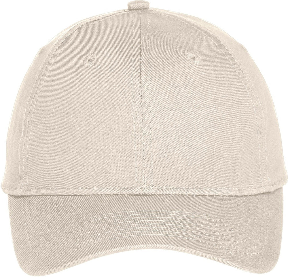 Port & Company Six-Panel Unstructured Twill Cap-Regular-Port & Company-Oyster-OSFA-Thread Logic 