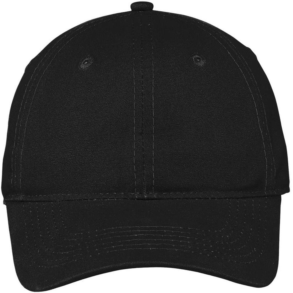 no-logo Port & Company Soft Brushed Canvas Cap-Regular-Port & Company-Black-OSFA-Thread Logic 