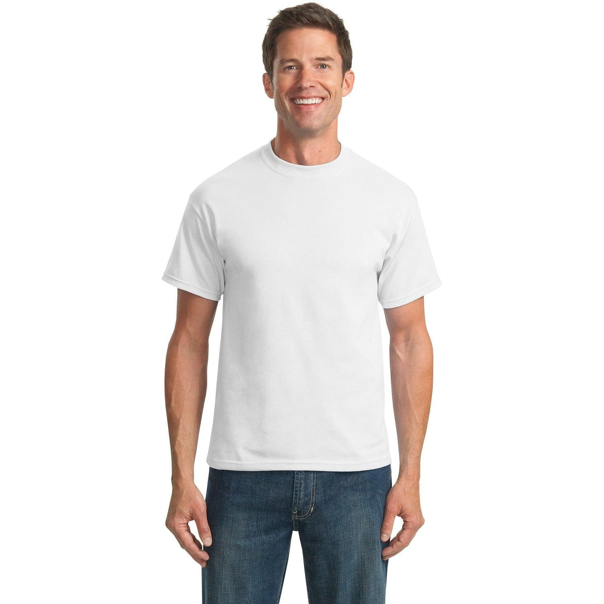 no-logo Port & Company Tall Core Blend Tee-Polos-Port & Company-Thread Logic