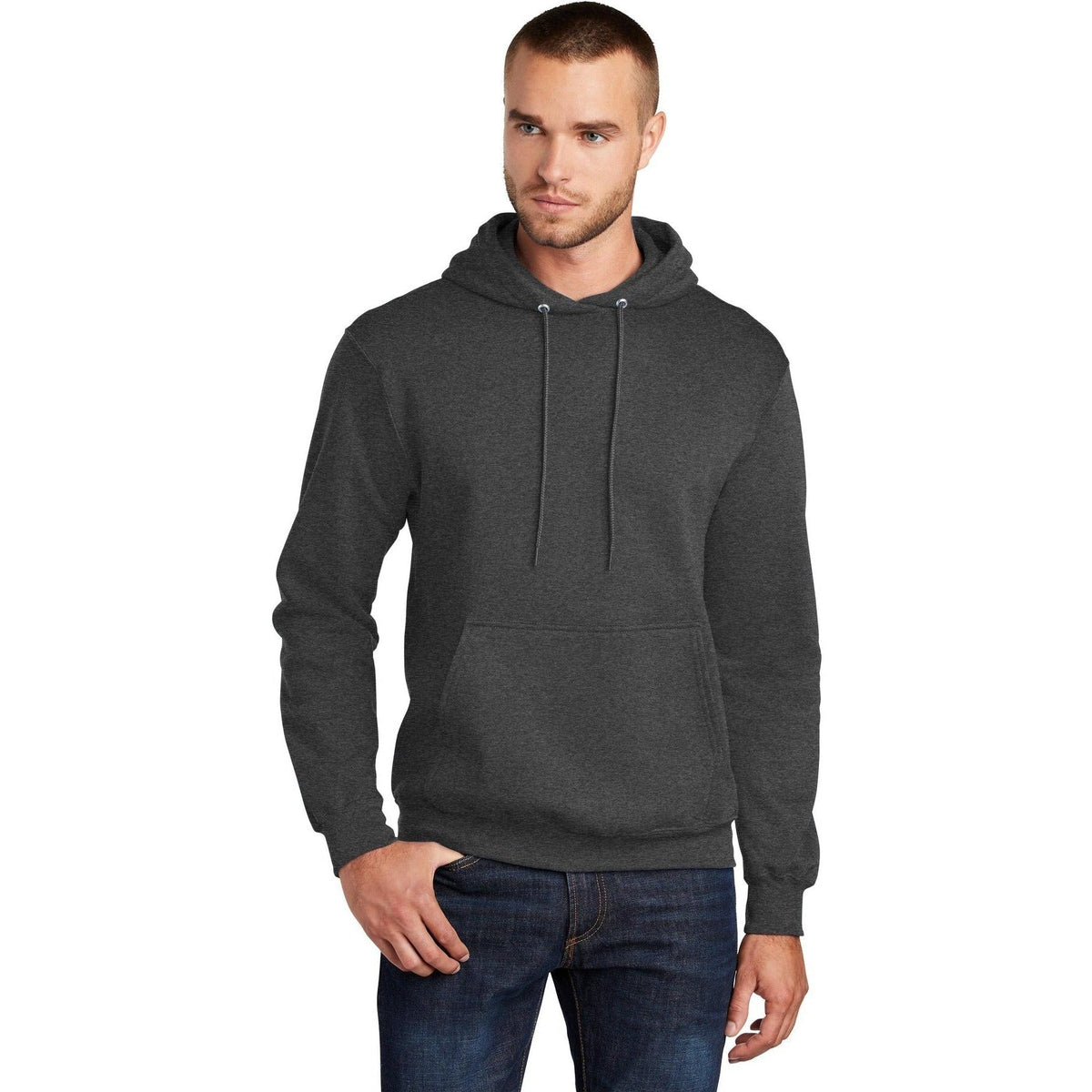 no-logo Port & Company Tall Core Fleece Pullover Hooded Sweatshirt-Regular-Port & Company-Thread Logic