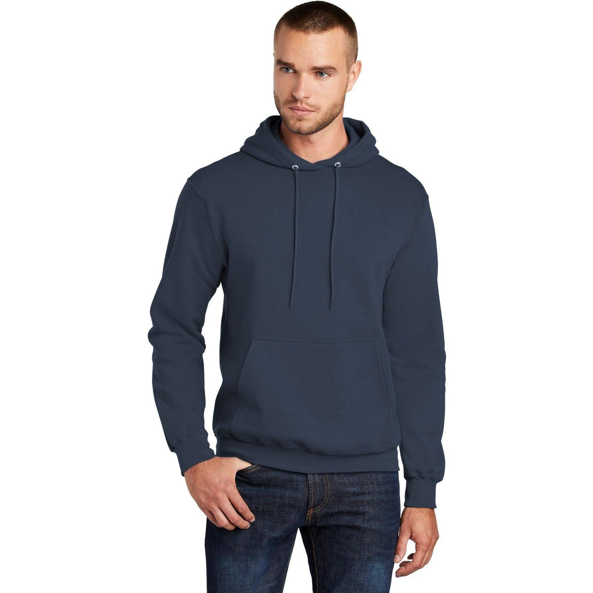 no-logo Port & Company Tall Core Fleece Pullover Hooded Sweatshirt-Regular-Port & Company-Thread Logic