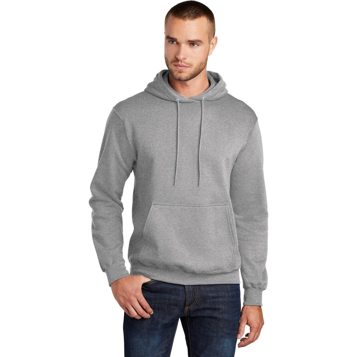 no-logo Port & Company Tall Core Fleece Pullover Hooded Sweatshirt-Regular-Port & Company-Thread Logic