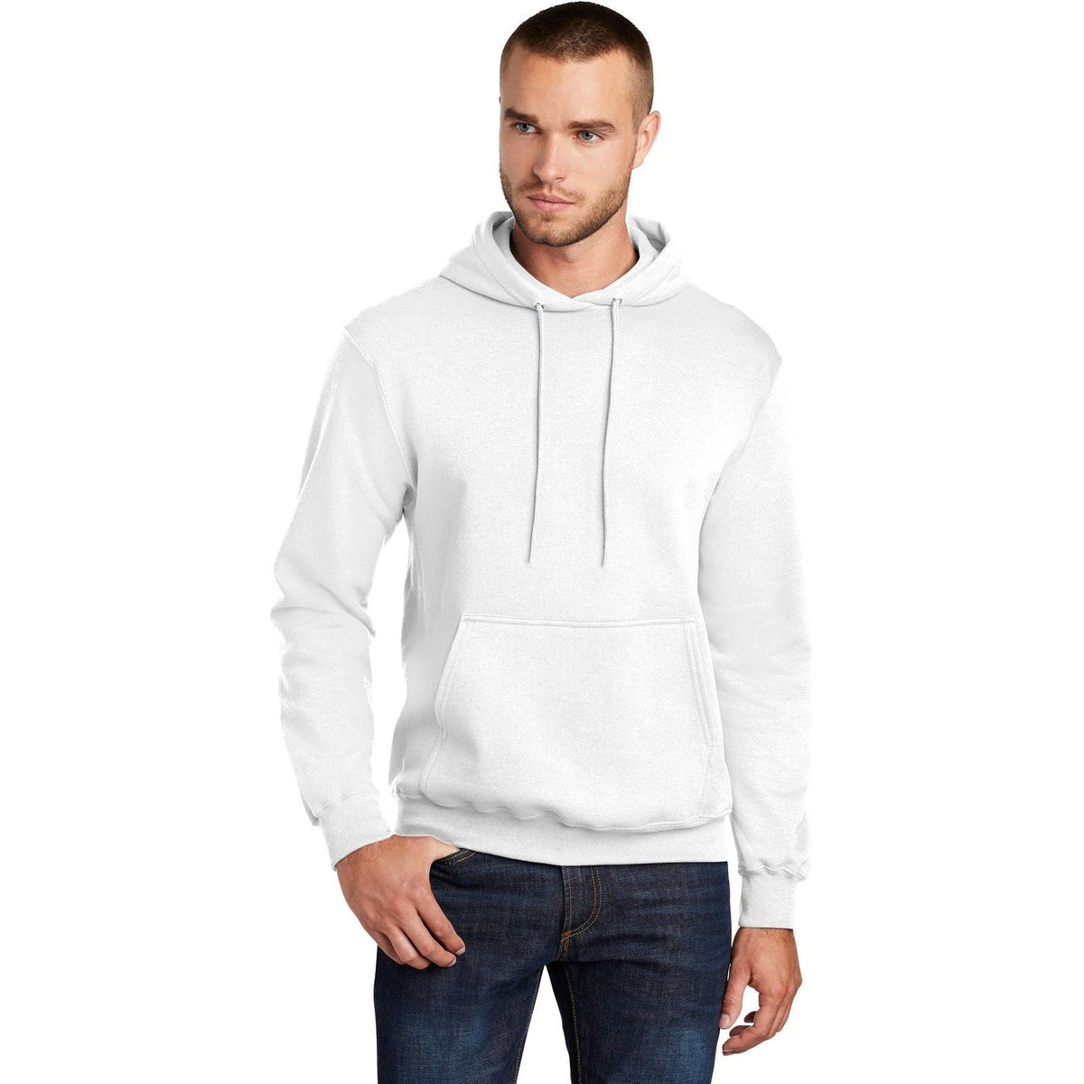 no-logo Port & Company Tall Core Fleece Pullover Hooded Sweatshirt-Regular-Port & Company-Thread Logic