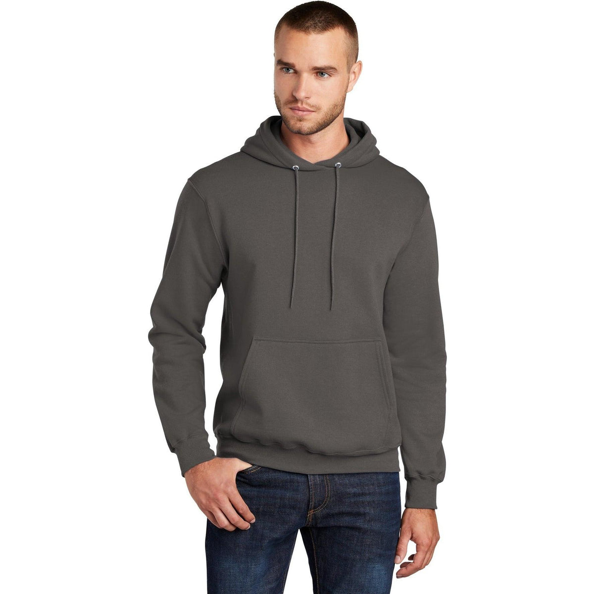 no-logo Port & Company Tall Core Fleece Pullover Hooded Sweatshirt-Regular-Port & Company-Thread Logic