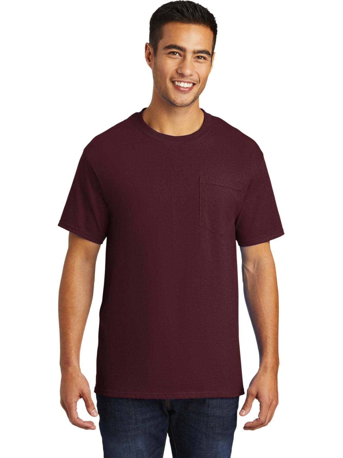 no-logo Port & Company Tall Essential Pocket Tee-Regular-Port & Company-Thread Logic