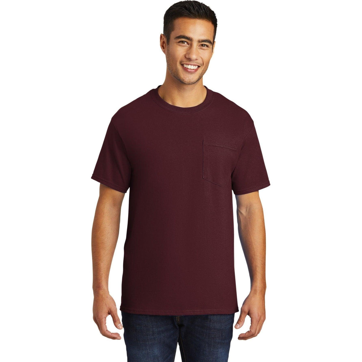 no-logo Port & Company Tall Essential Pocket Tee-Regular-Port & Company-Thread Logic