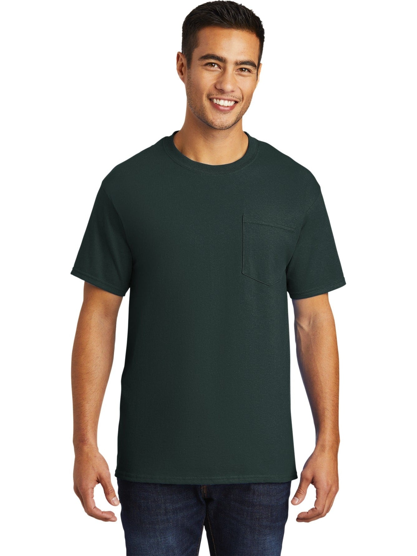 no-logo Port & Company Tall Essential Pocket Tee-Regular-Port & Company-Thread Logic
