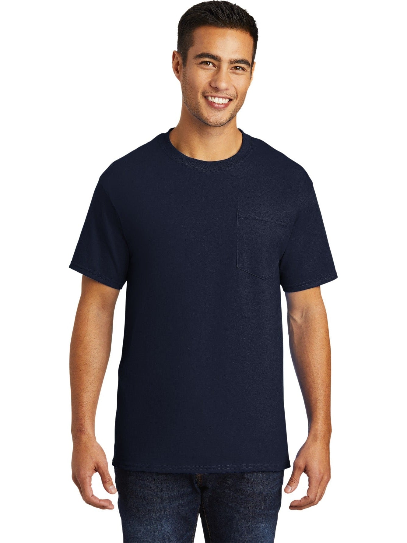 no-logo Port & Company Tall Essential Pocket Tee-Regular-Port & Company-Thread Logic