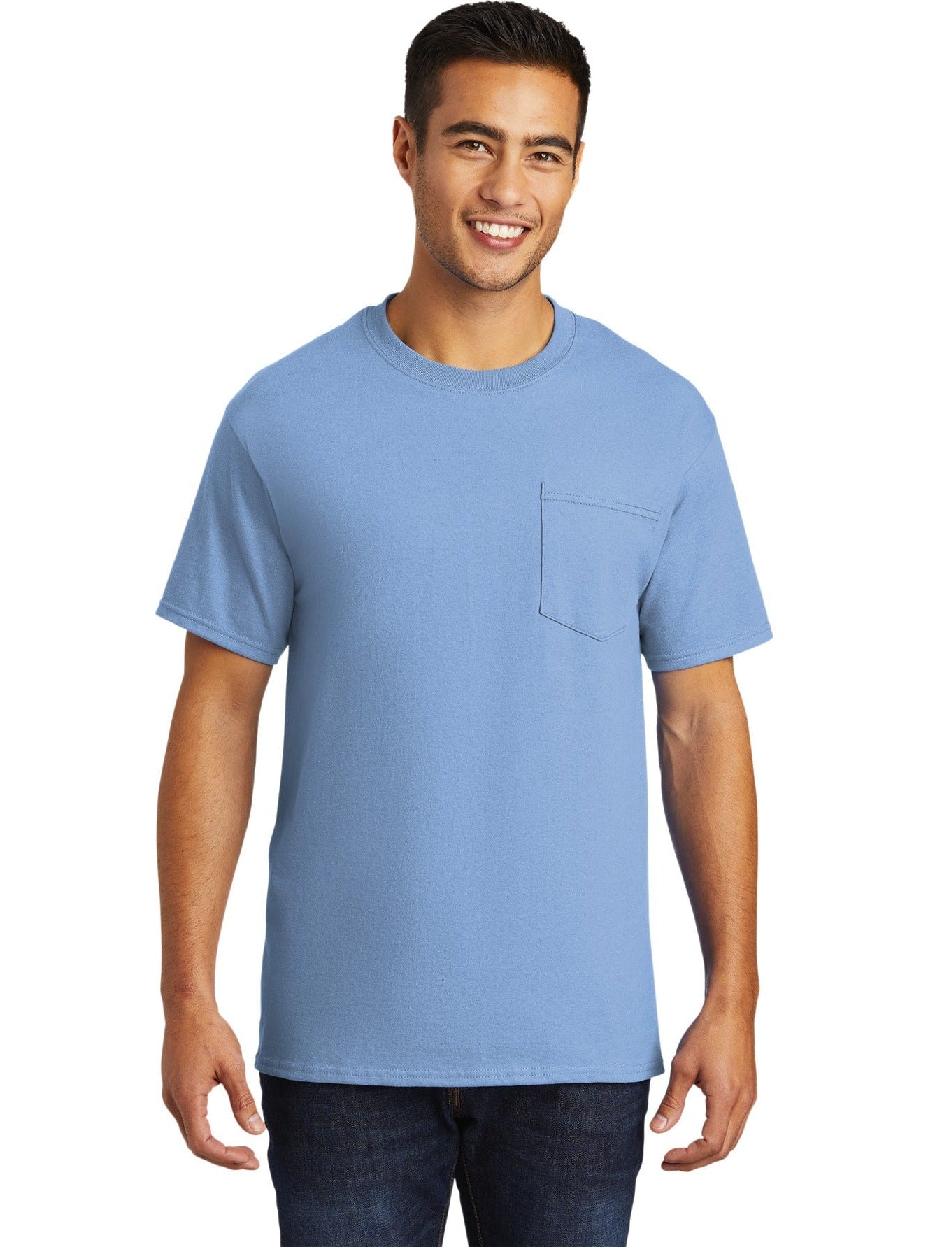 no-logo Port & Company Tall Essential Pocket Tee-Regular-Port & Company-Thread Logic