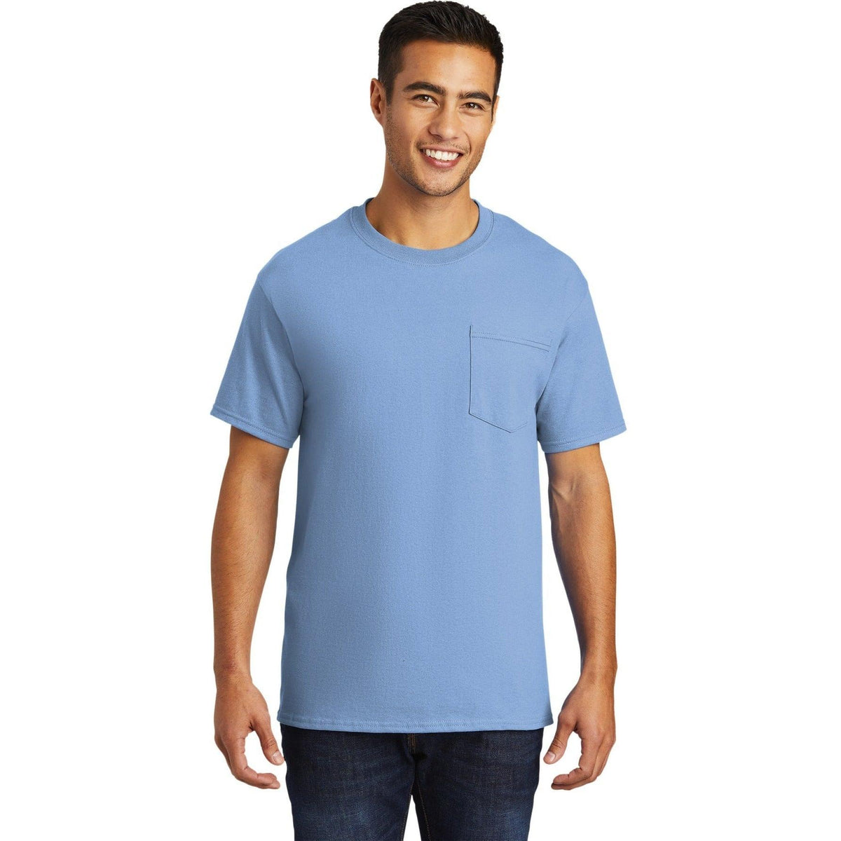 no-logo Port & Company Tall Essential Pocket Tee-Regular-Port & Company-Thread Logic