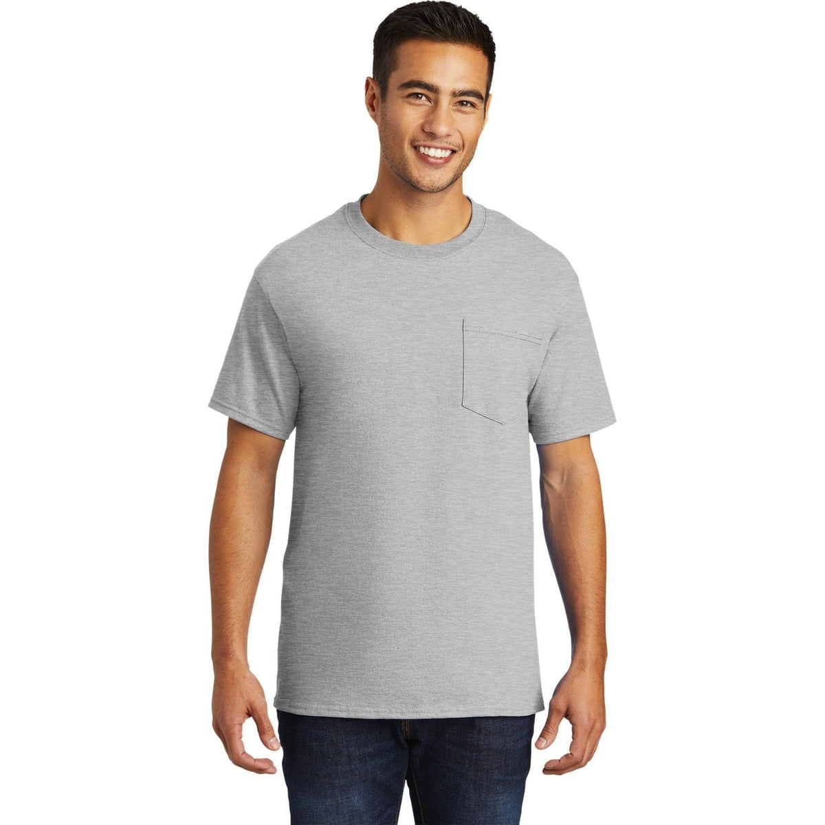 no-logo Port & Company Tall Essential Pocket Tee-Regular-Port & Company-Thread Logic
