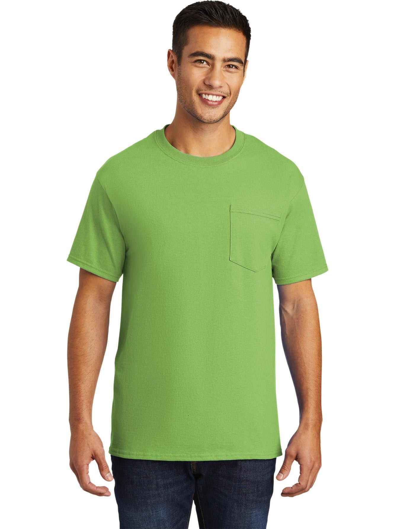 no-logo Port & Company Tall Essential Pocket Tee-Regular-Port & Company-Thread Logic