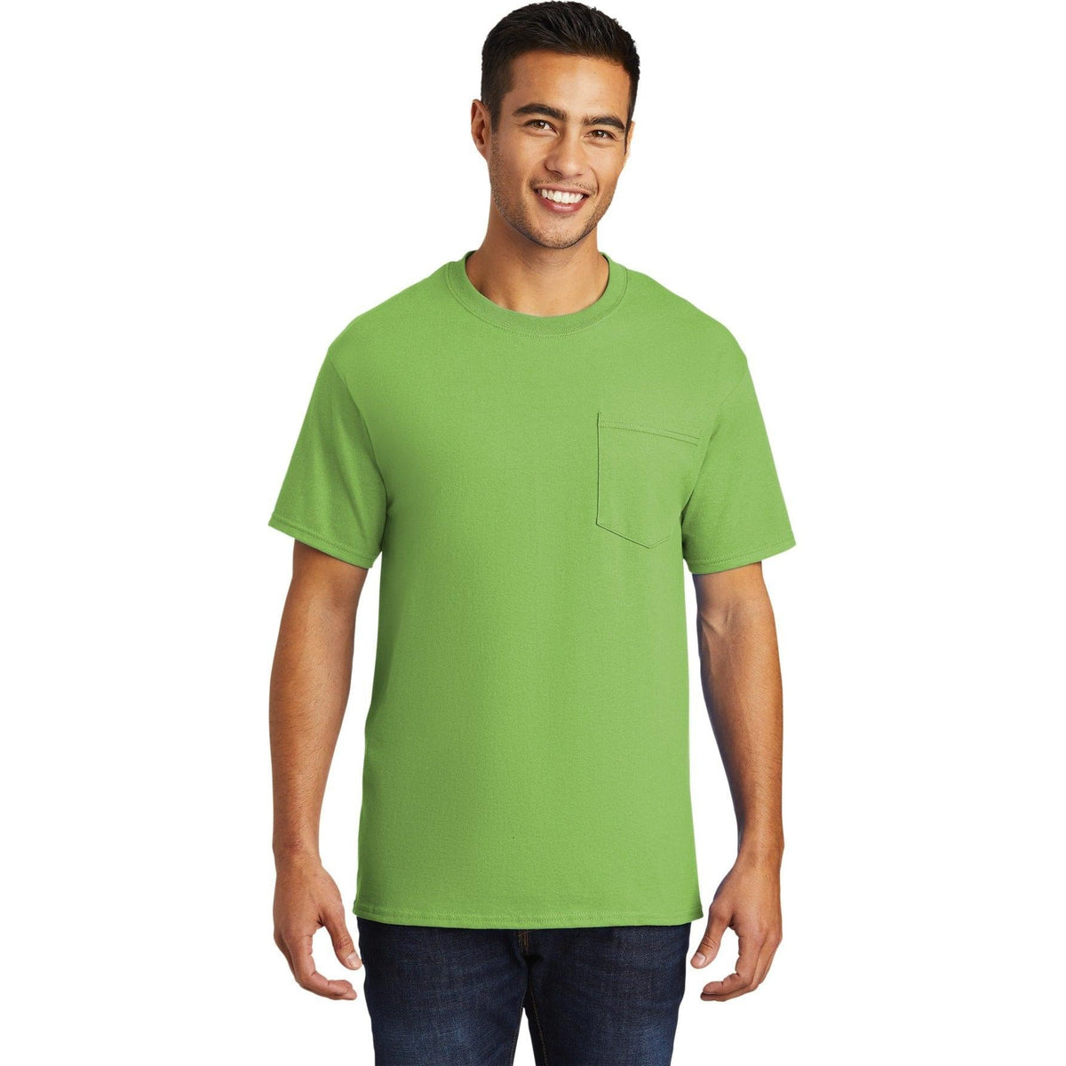 no-logo Port & Company Tall Essential Pocket Tee-Regular-Port & Company-Thread Logic