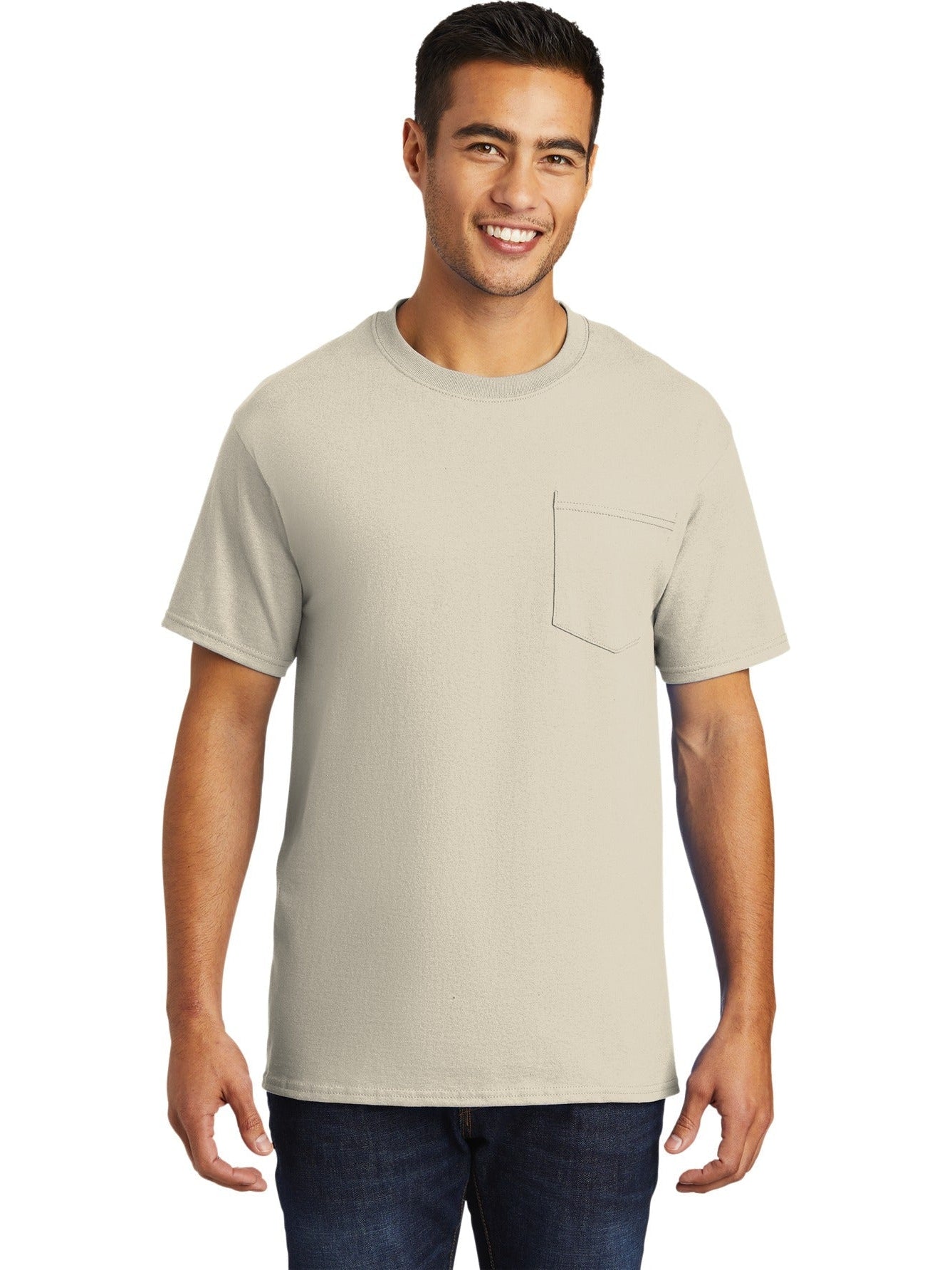no-logo Port & Company Tall Essential Pocket Tee-Regular-Port & Company-Thread Logic