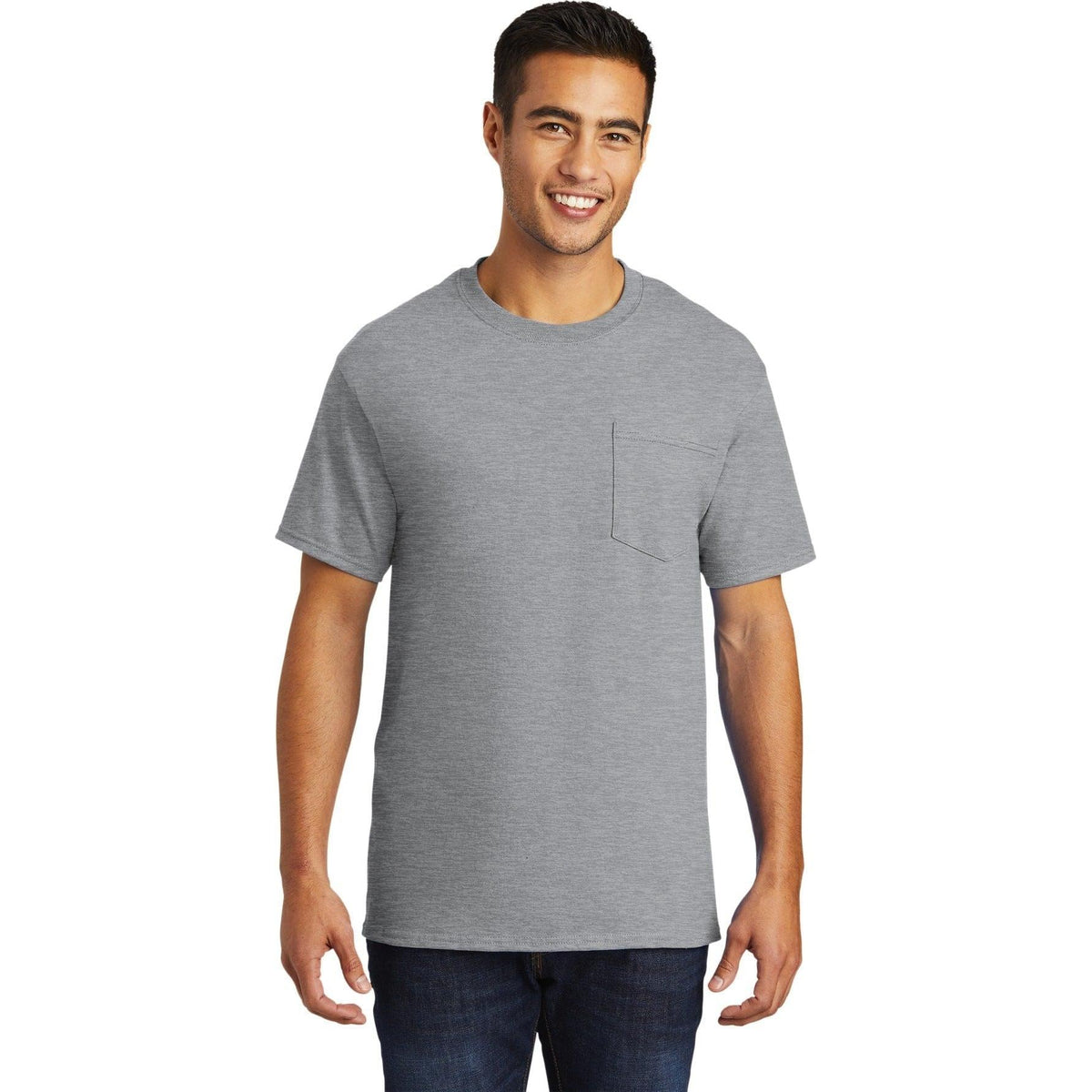 no-logo Port & Company Tall Essential Pocket Tee-Regular-Port & Company-Thread Logic