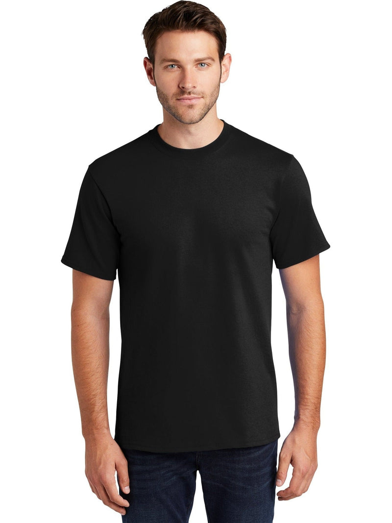 no-logo Port & Company Tall Essential T-Shirt-Regular-Port & Company-Jet Black-LT-Thread Logic
