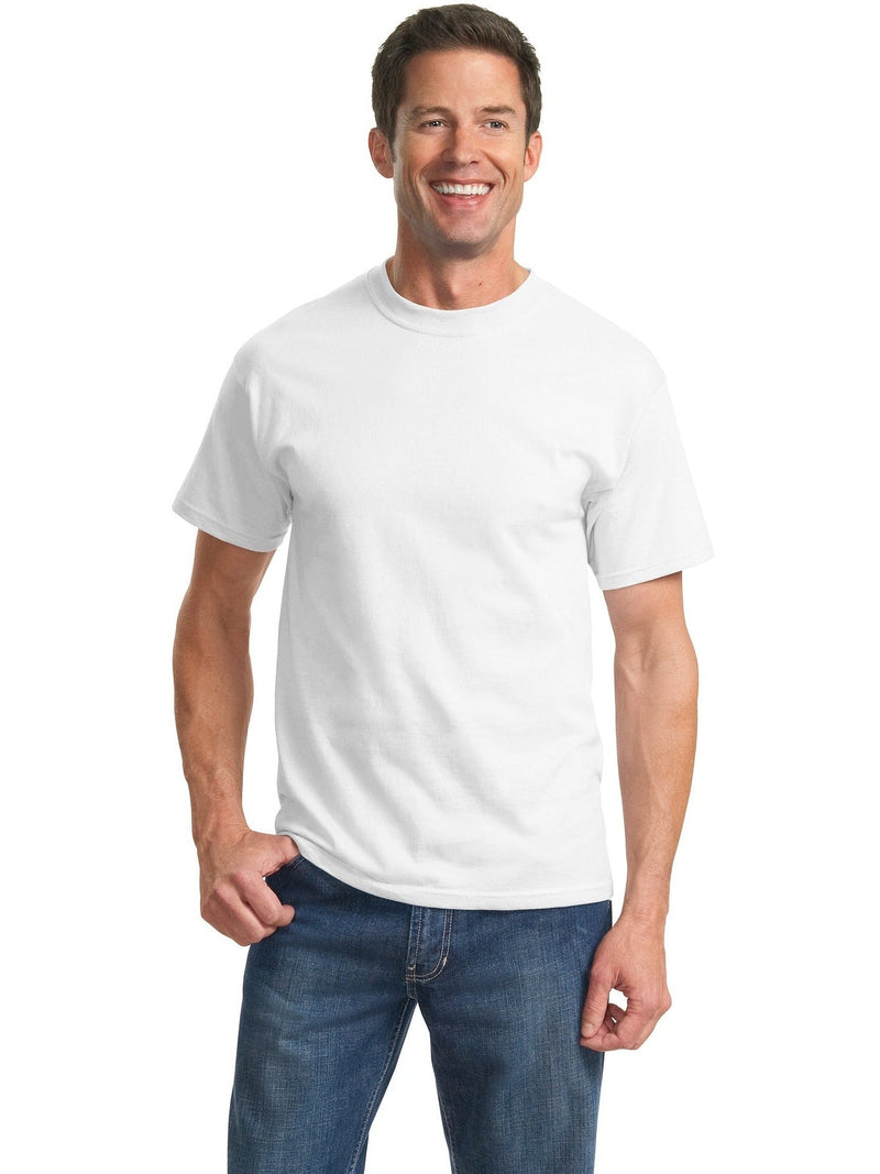 no-logo Port & Company Tall Essential T-Shirt-Regular-Port & Company-White-LT-Thread Logic