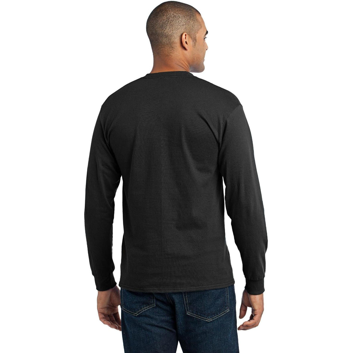no-logo Port & Company Tall Long Sleeve Core Blend Tee-Regular-Port & Company-Thread Logic