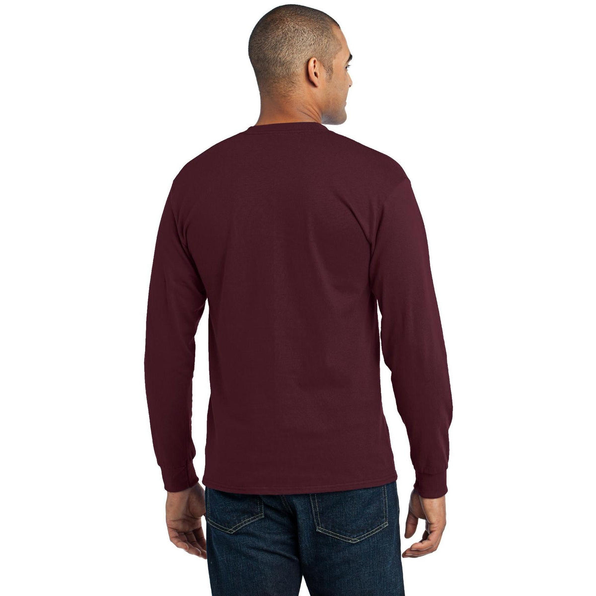 no-logo Port & Company Tall Long Sleeve Core Blend Tee-Regular-Port & Company-Thread Logic