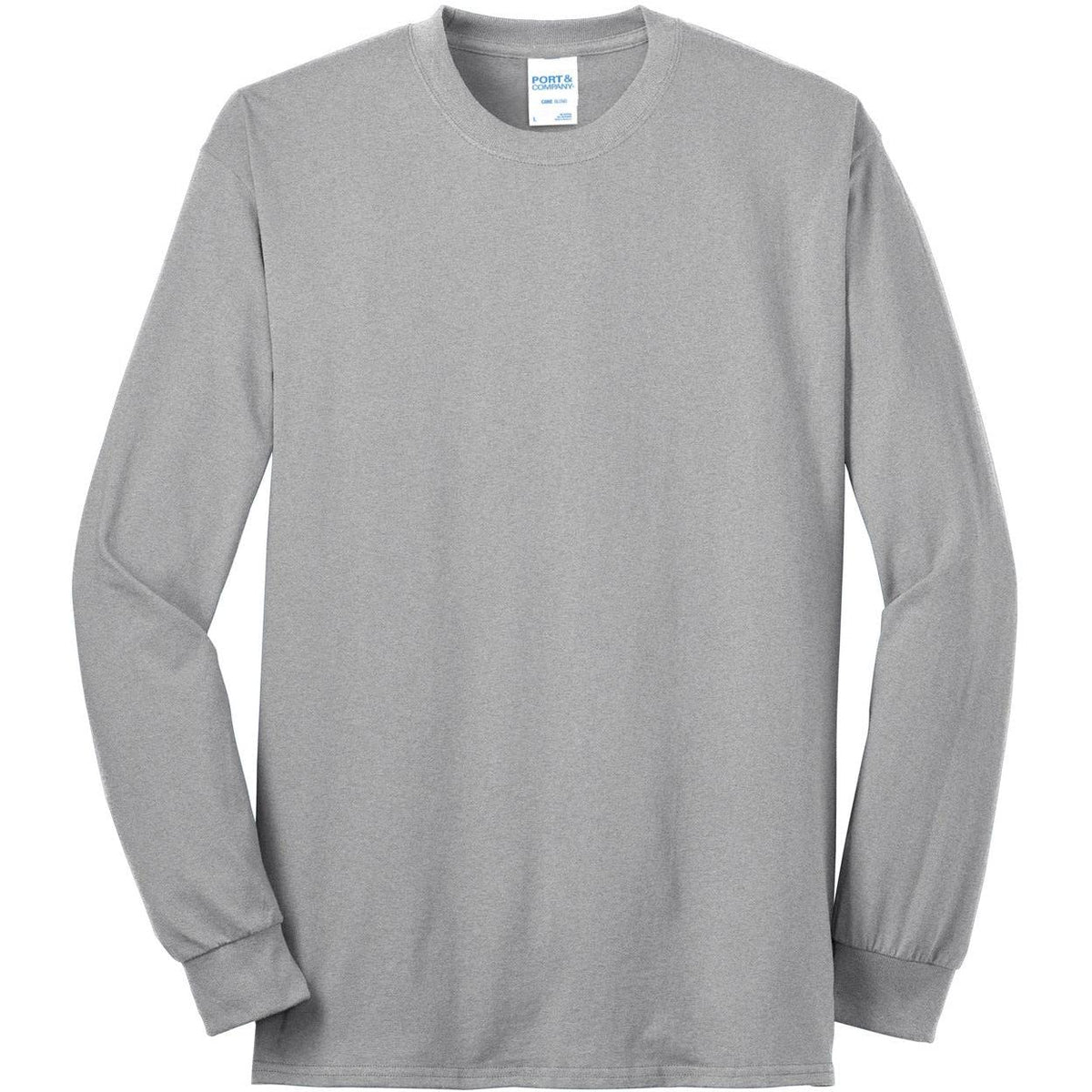 no-logo Port & Company Tall Long Sleeve Core Blend Tee-Regular-Port & Company-Ash-LT-Thread Logic