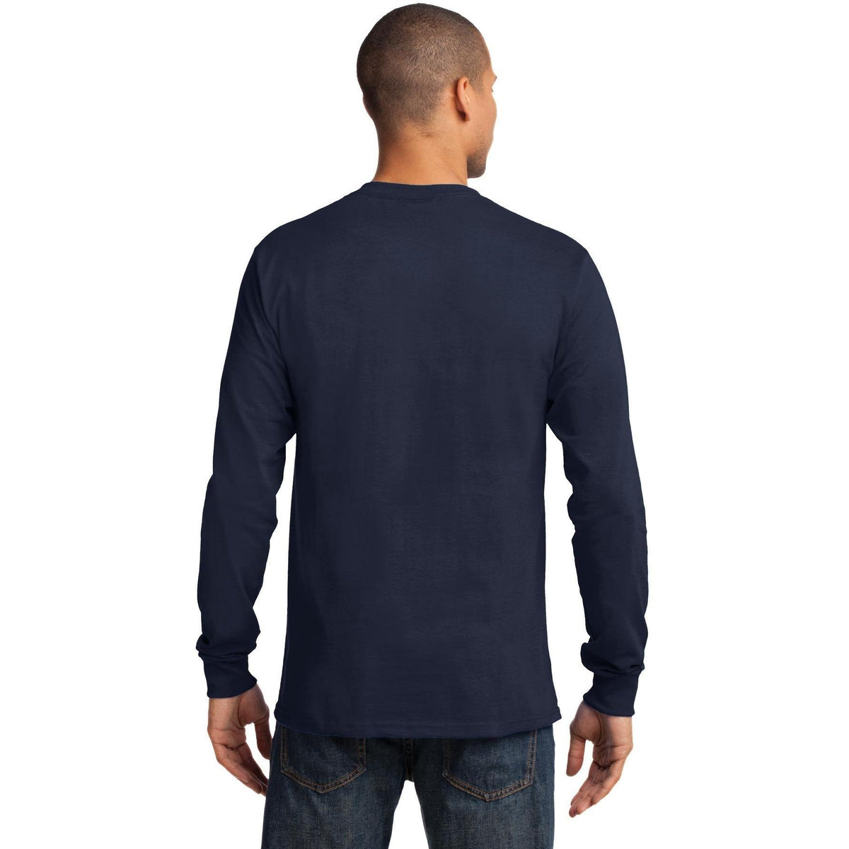 no-logo Port & Company Tall Long Sleeve Essential Tee-Regular-Port & Company-Thread Logic