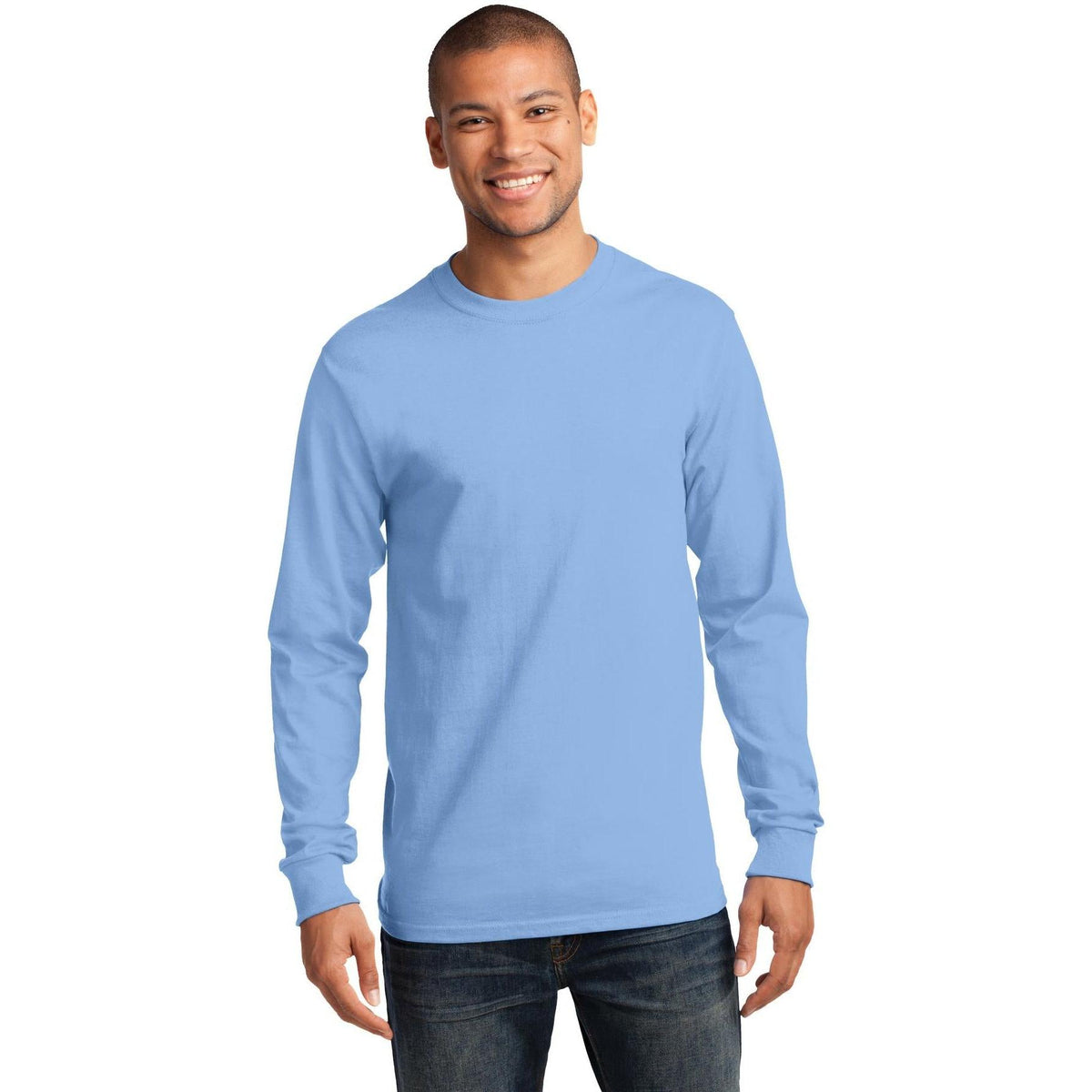 no-logo Port & Company Tall Long Sleeve Essential Tee-Regular-Port & Company-Thread Logic