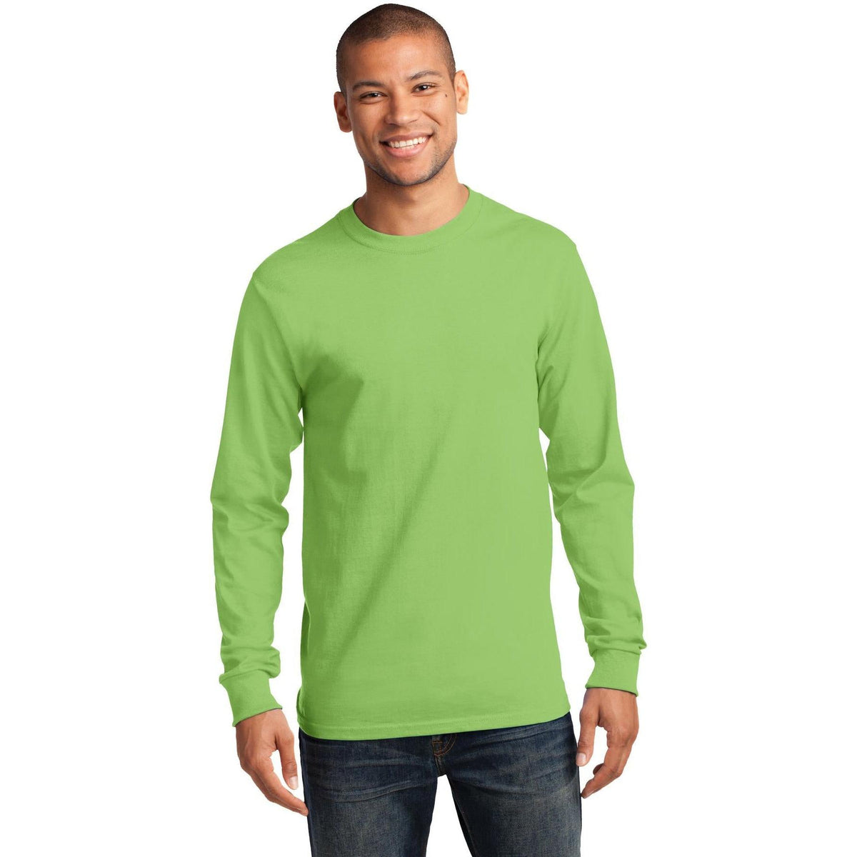no-logo Port & Company Tall Long Sleeve Essential Tee-Regular-Port & Company-Thread Logic