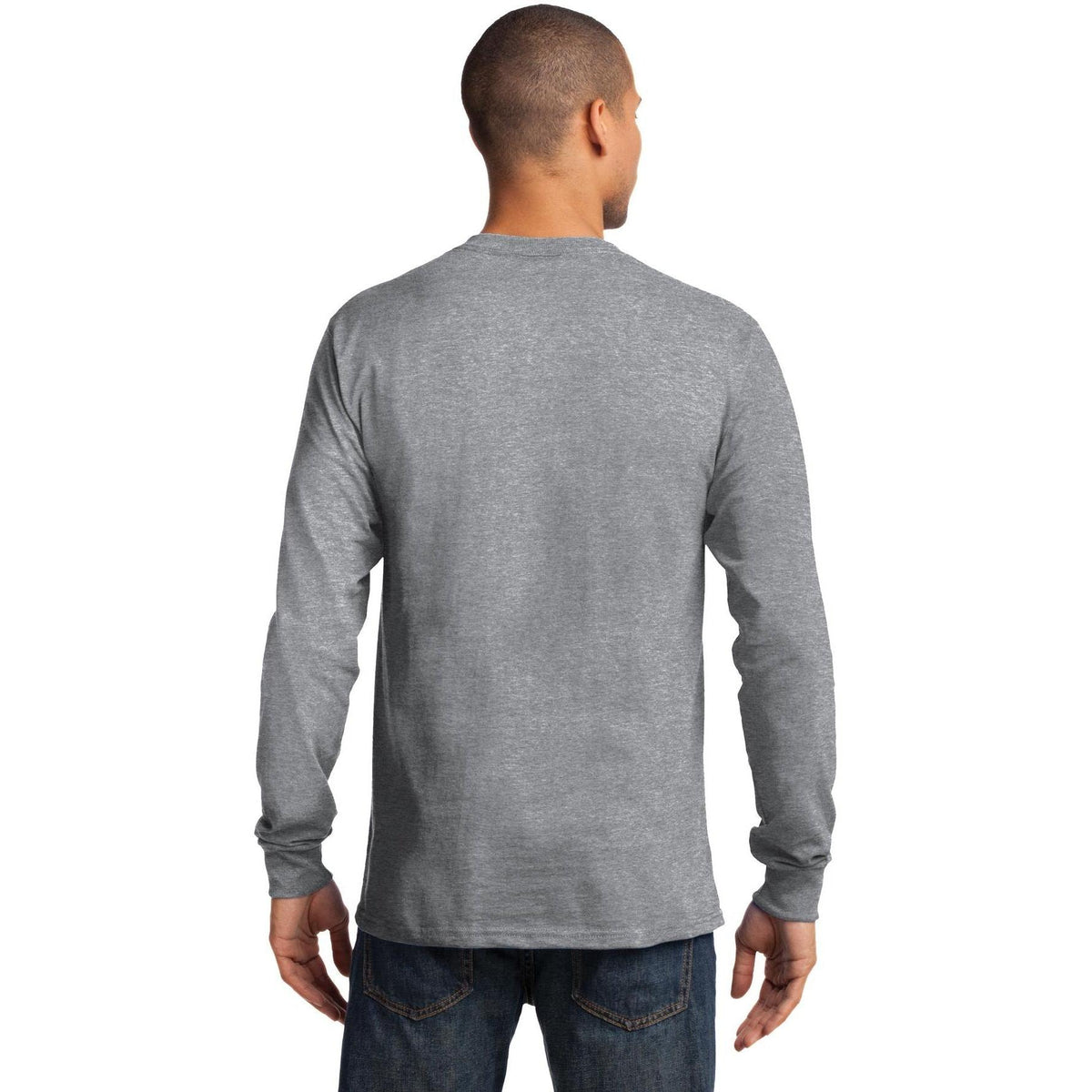 no-logo Port & Company Tall Long Sleeve Essential Tee-Regular-Port & Company-Thread Logic