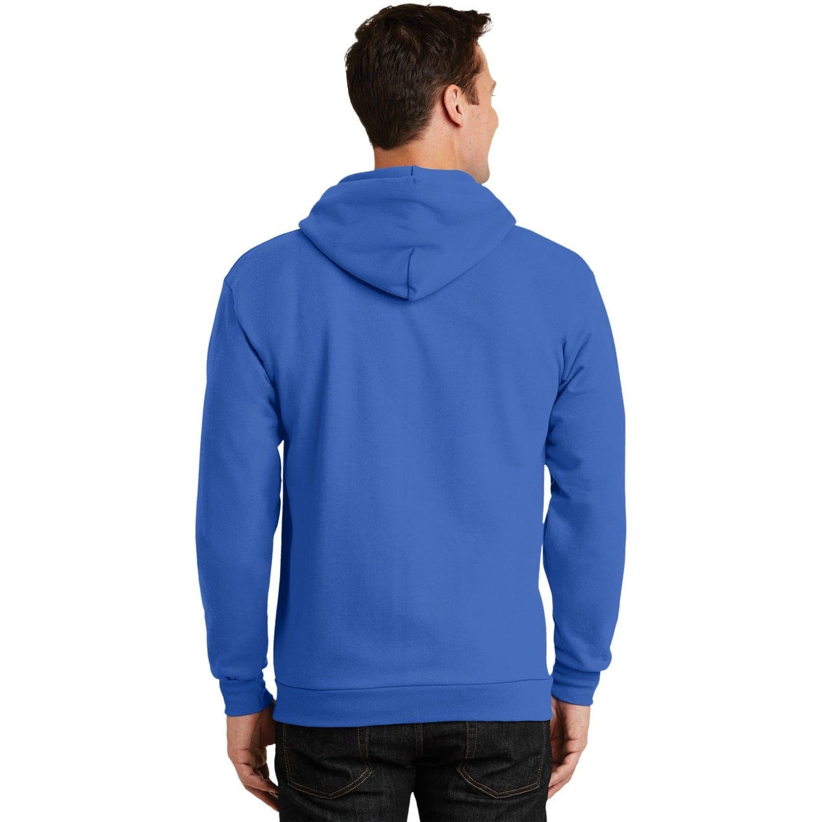 no-logo Port & Company Tall Ultimate Full- Zip Hooded Sweatshirt-Full Zips-Port & Company-Thread Logic