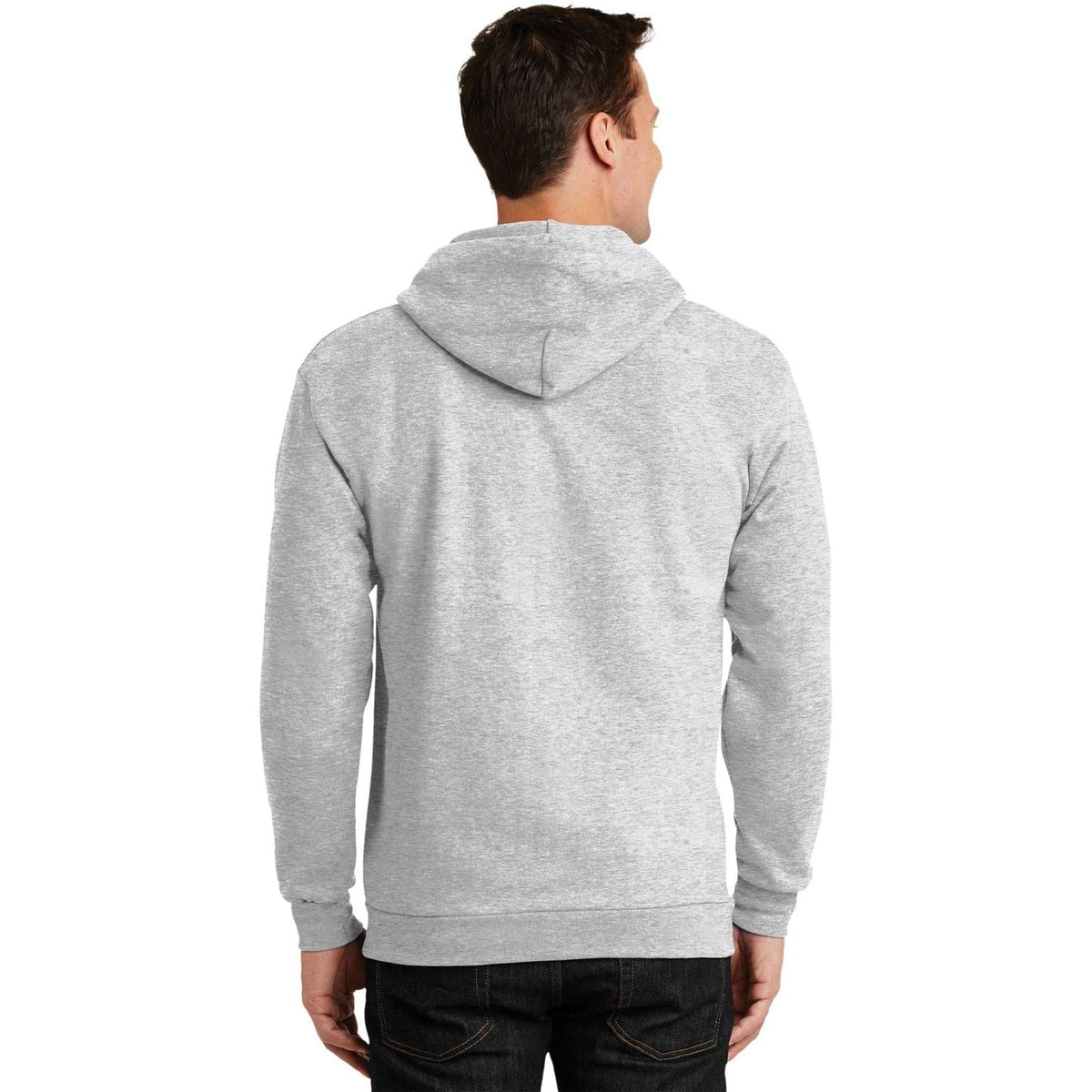 no-logo Port & Company Tall Ultimate Full- Zip Hooded Sweatshirt-Full Zips-Port & Company-Thread Logic
