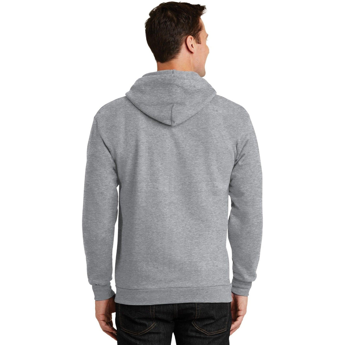 no-logo Port & Company Tall Ultimate Full- Zip Hooded Sweatshirt-Full Zips-Port & Company-Thread Logic