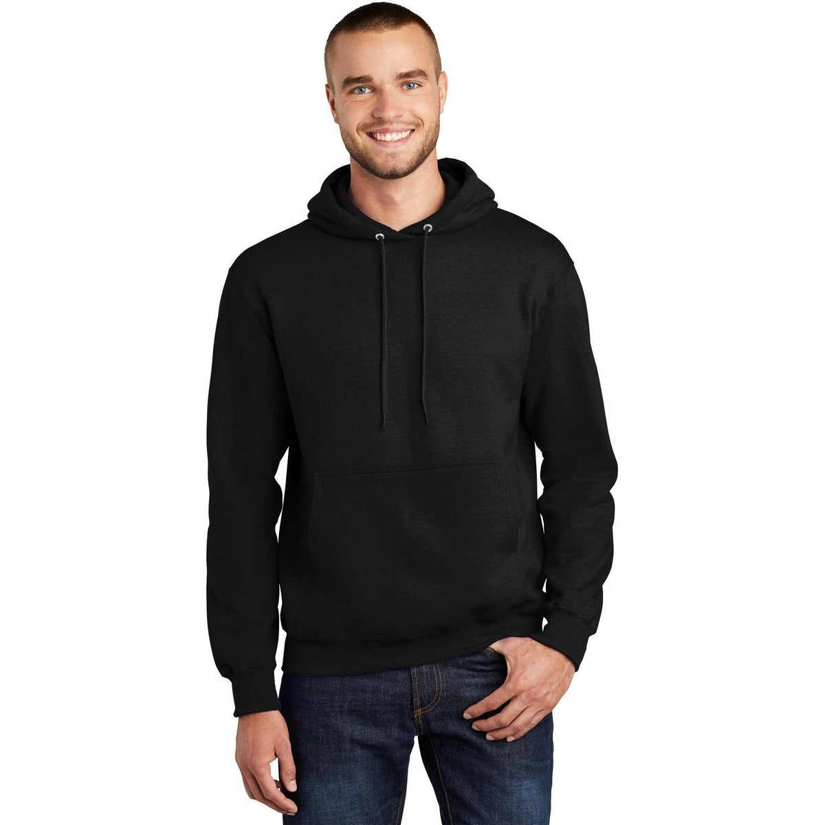 no-logo Port & Company Tall Ultimate Pullover Hooded Sweatshirt-Hoodies-Port & Company-Thread Logic