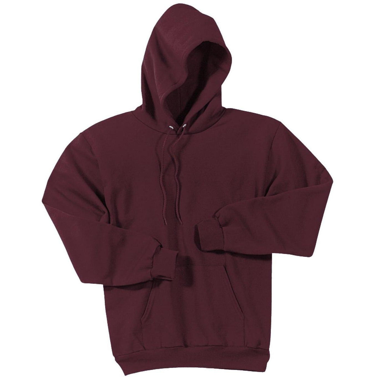 no-logo Port & Company Tall Ultimate Pullover Hooded Sweatshirt-Hoodies-Port & Company-Maroon-LT-Thread Logic