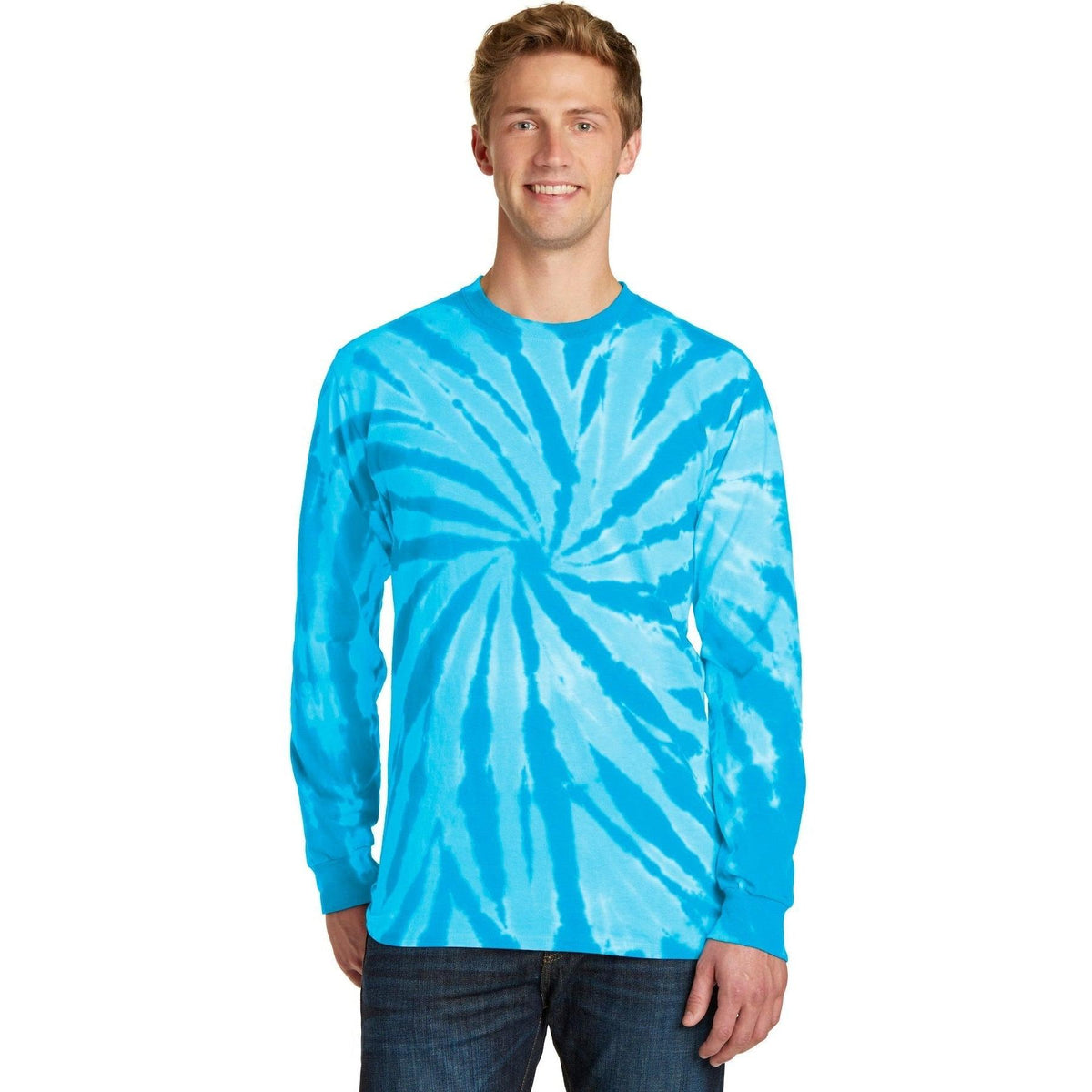 no-logo Port & Company Tie-Dye Long Sleeve Tee-Regular-Port & Company-Thread Logic