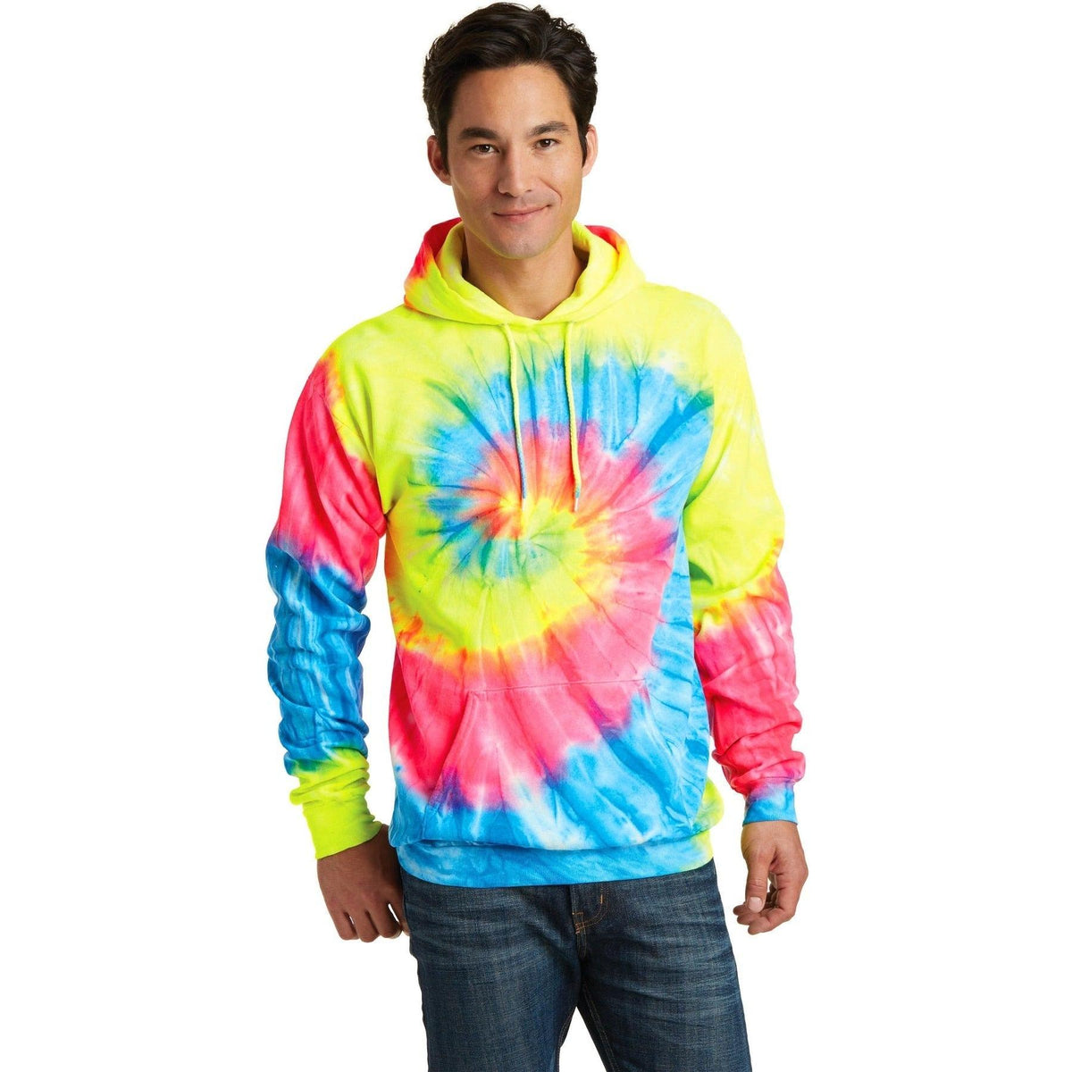 no-logo Port & Company Tie-Dye Pullover Hooded Sweatshirt-Regular-Port & Company-Thread Logic
