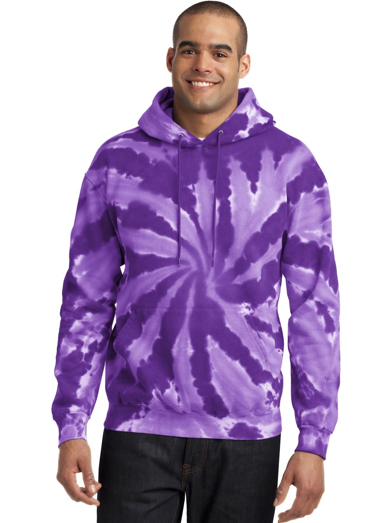 no-logo Port & Company Tie-Dye Pullover Hooded Sweatshirt-Regular-Port & Company-Thread Logic