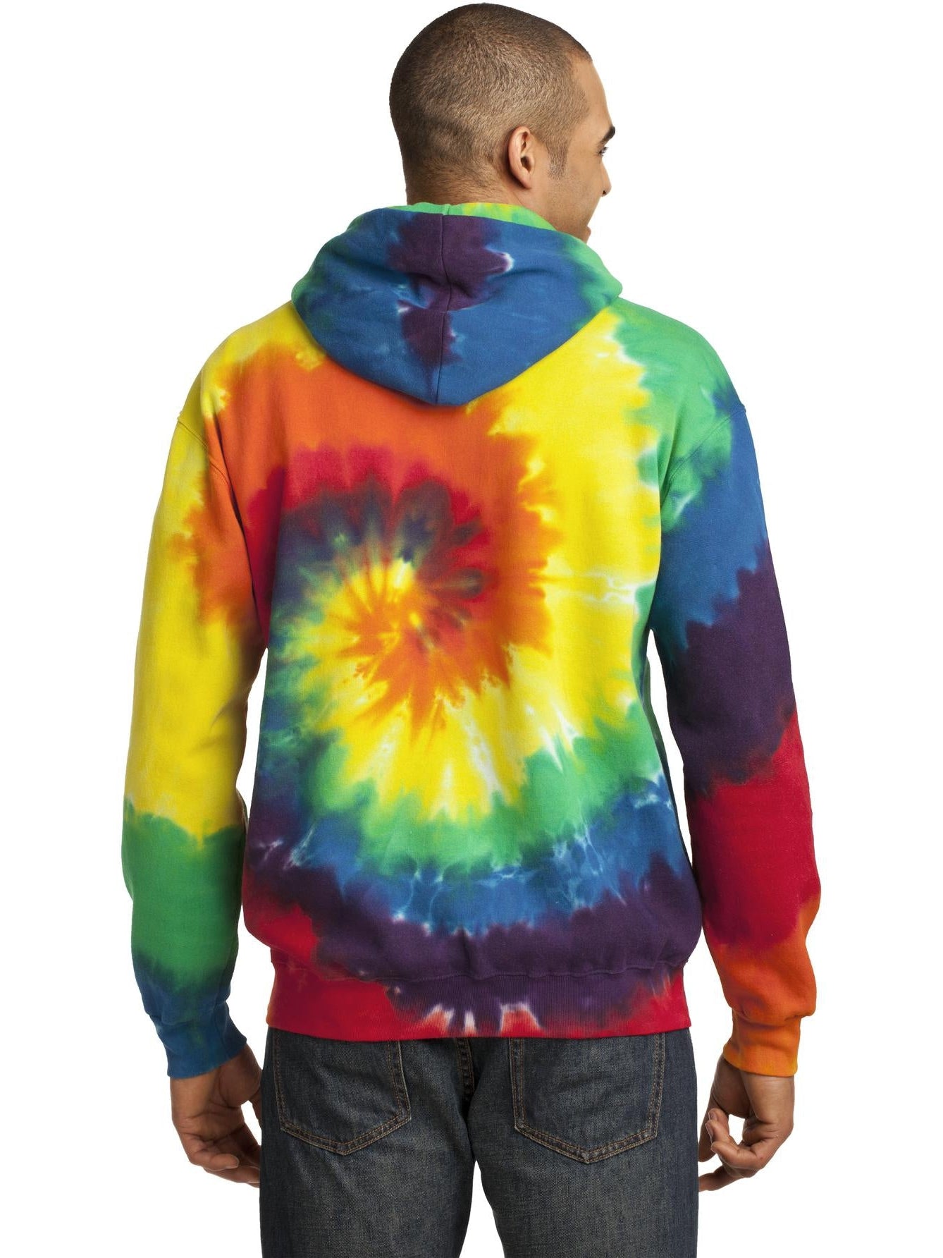 no-logo Port & Company Tie-Dye Pullover Hooded Sweatshirt-Regular-Port & Company-Thread Logic