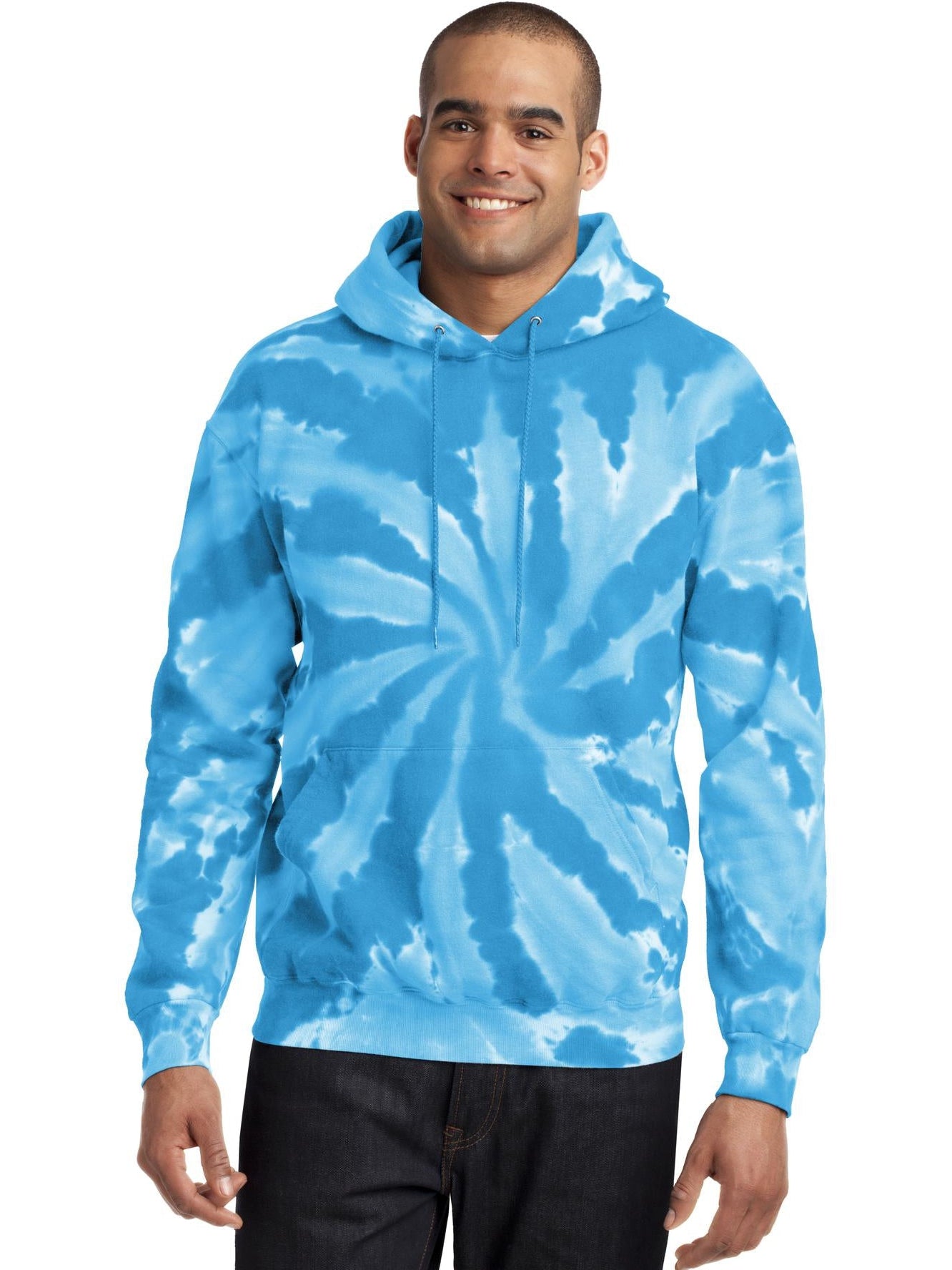 no-logo Port & Company Tie-Dye Pullover Hooded Sweatshirt-Regular-Port & Company-Thread Logic