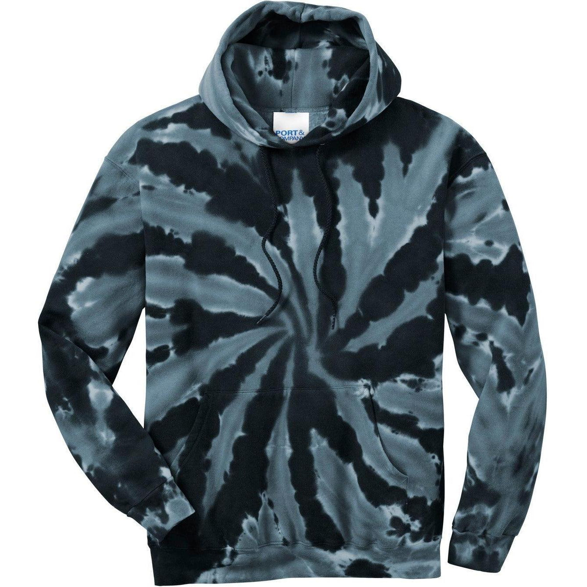 no-logo Port & Company Tie-Dye Pullover Hooded Sweatshirt