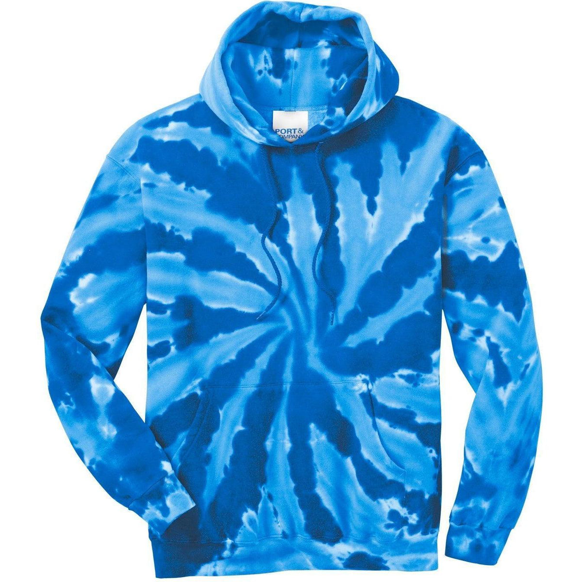 no-logo Port & Company Tie-Dye Pullover Hooded Sweatshirt