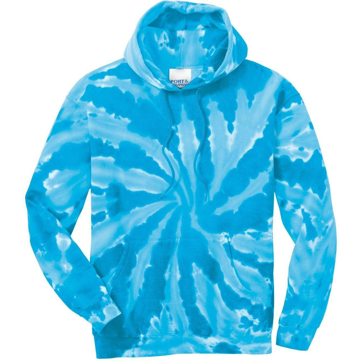 no-logo Port & Company Tie-Dye Pullover Hooded Sweatshirt