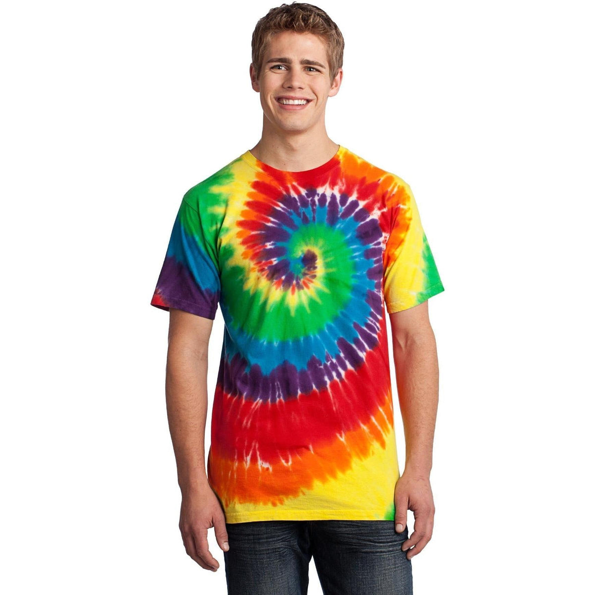 no-logo Port & Company Tie-Dye Tee-Polos-Port & Company-Thread Logic