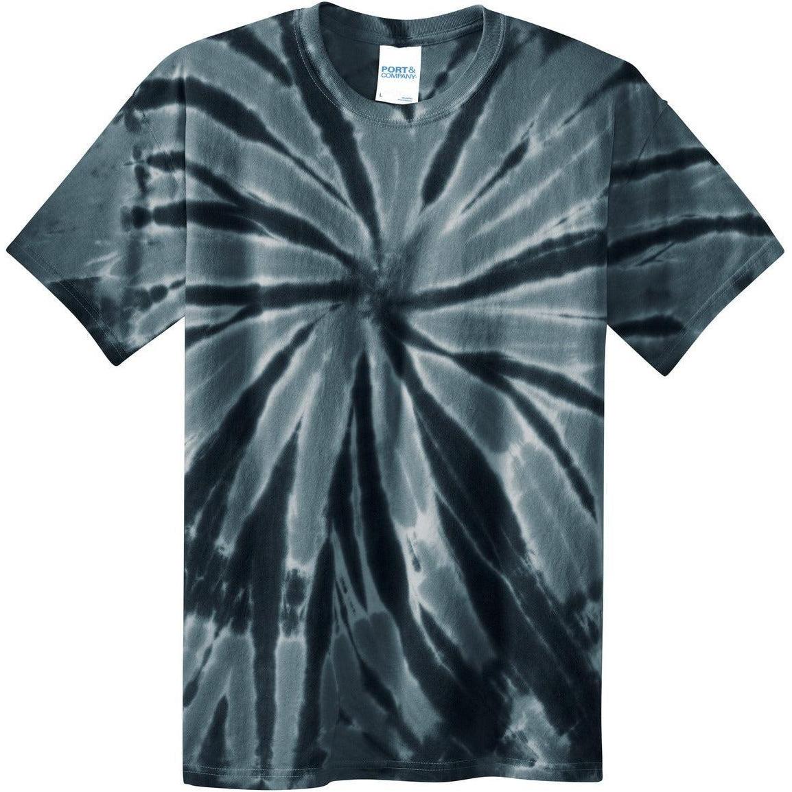 no-logo Port & Company Tie-Dye Tee-Polos-Port & Company-Black-S-Thread Logic